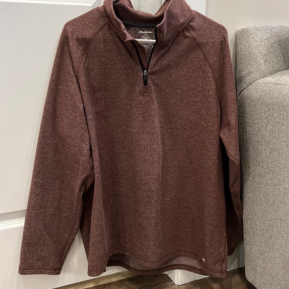 Flag & Anthem Medflex 1/4 Zip; Maroon Heather
